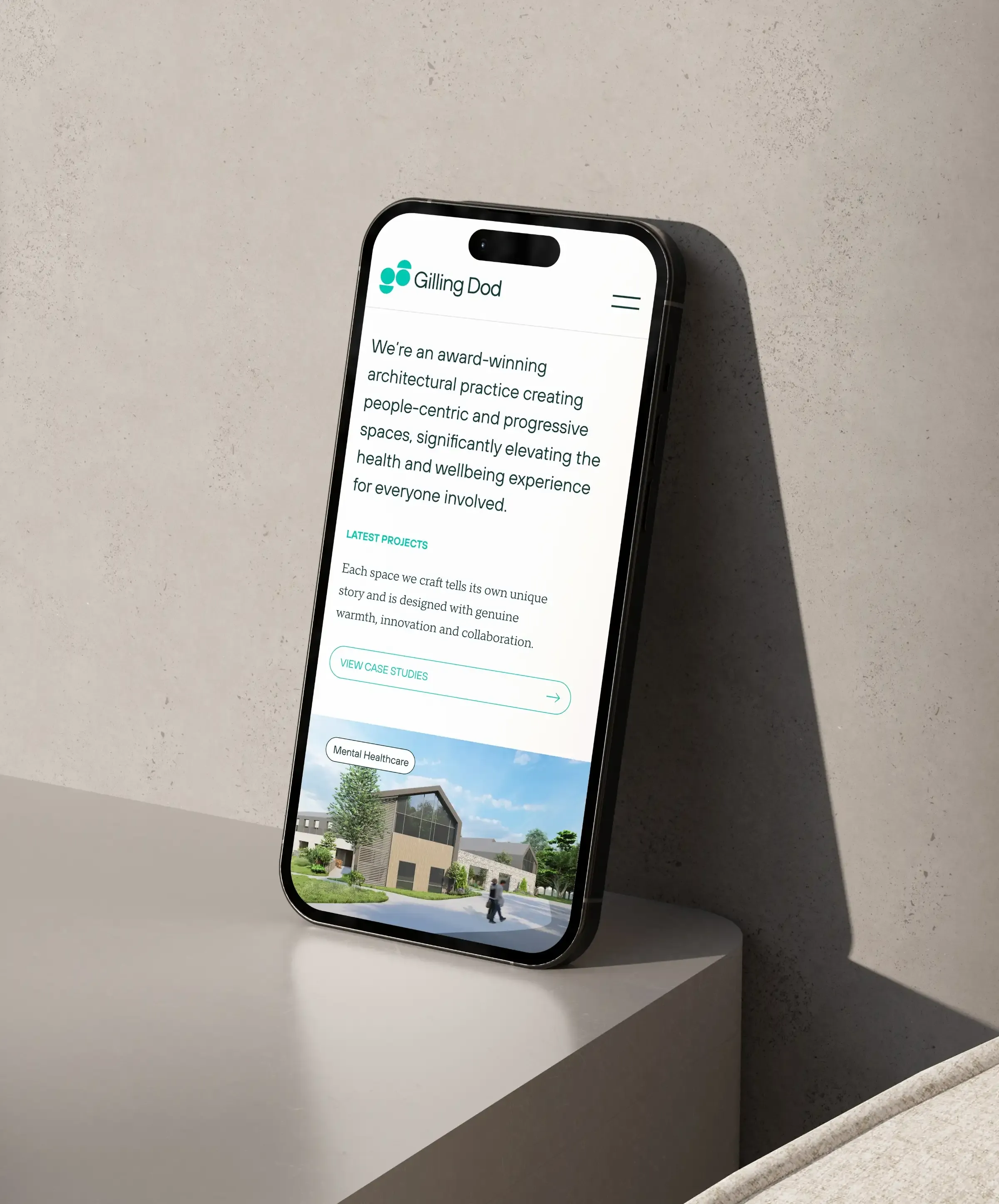 Gilling did website on phone